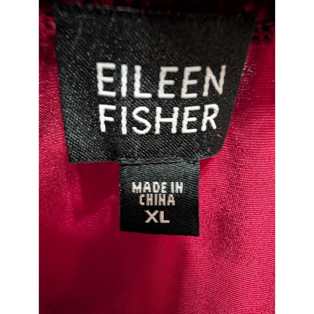 Vintage Eileen Fisher Velvet Skirt XL, Silk Blend Burgundy Cocktail Party Whimsi - Picture 5 of 6